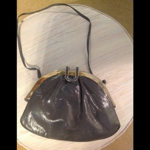 VIntage handbag soft leather grey from Spain